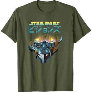 image:imageStar Wars Visions Boba Fett Jets Poster TShirtOlive Green