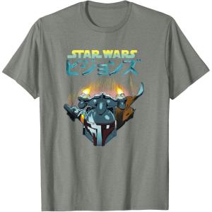 image:imageStar Wars Visions Boba Fett Jets Poster TShirtOlive Heather