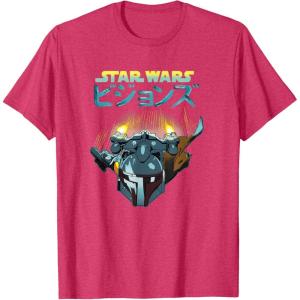 image:imageStar Wars Visions Boba Fett Jets Poster TShirtRed Heather