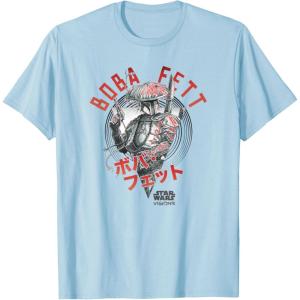 image:imageStar Wars Visions Boba Fett Kanji Poster TShirtBaby Blue