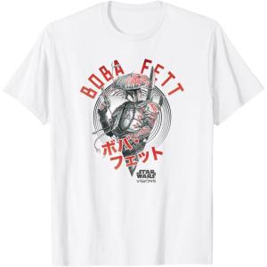 image:imageStar Wars Visions Boba Fett Kanji Poster TShirtWhite