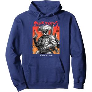 image:imageStar Wars Visions Boba Fett Samurai Poster Pullover HoodieNavy Blue
