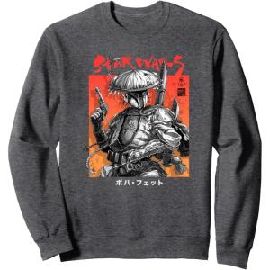 image:imageStar Wars Visions Boba Fett Samurai Poster SweatshirtDark Heather Grey