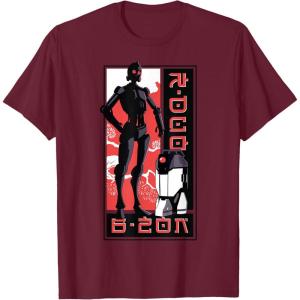 image:imageStar Wars Visions Droid Kanji Box Up TShirtBurgundy
