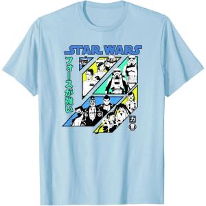 image:imageStar Wars Visions Kanji Slant Panels TShirtBaby Blue