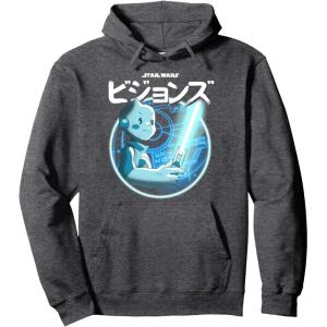 image:imageStar Wars Visions Light Saber Logo Pullover HoodieDark Heather Grey