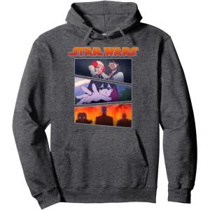 image:imageStar Wars Visions Panel Character Logo Pullover HoodieDark Heather Grey