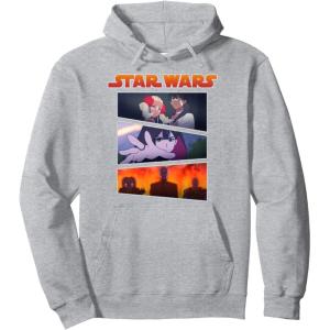image:imageStar Wars Visions Panel Character Logo Pullover HoodieHeather Grey