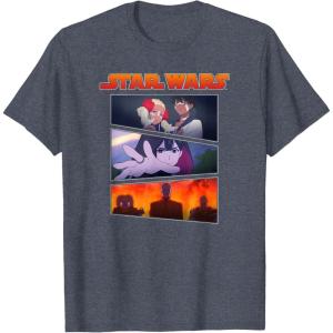 image:imageStar Wars Visions Panel Character Logo TShirtHeather Blue