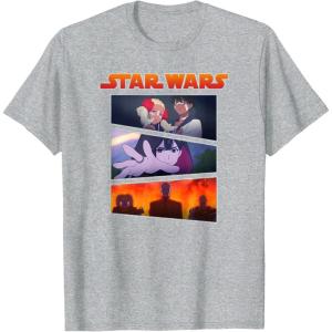 image:imageStar Wars Visions Panel Character Logo TShirtHeather Grey