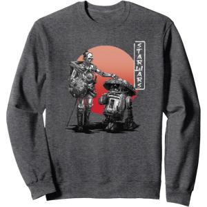 image:imageStar Wars Visions Samurai Droid Sunset SweatshirtDark Heather Grey
