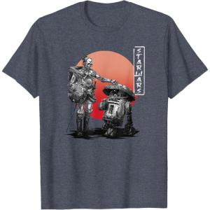 image:imageStar Wars Visions Samurai Droid Sunset TShirtHeather Blue