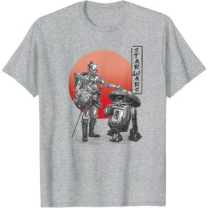 image:imageStar Wars Visions Samurai Droid Sunset TShirtHeather Grey