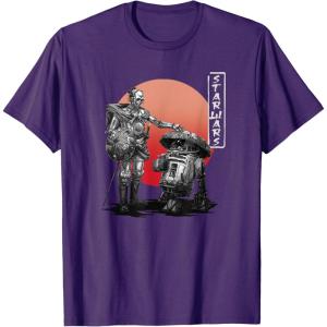 image:imageStar Wars Visions Samurai Droid Sunset TShirtPurple