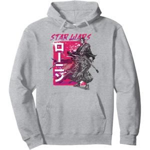 image:imageStar Wars Visions Samurai Grunge Logo Pullover HoodieHeather Grey