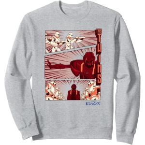 image:imageStar Wars Visions Showdown Panel Poster SweatshirtHeather Grey