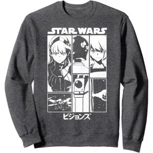 image:imageStar Wars Visions Simple Panel Poster SweatshirtDark Heather Grey