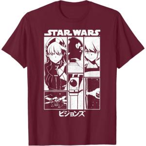 image:imageStar Wars Visions Simple Panel Poster TShirtBurgundy