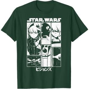 image:imageStar Wars Visions Simple Panel Poster TShirtDark Green