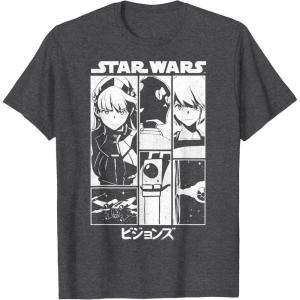 image:imageStar Wars Visions Simple Panel Poster TShirtDark Heather Grey
