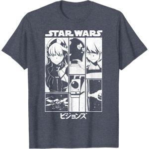image:imageStar Wars Visions Simple Panel Poster TShirtHeather Blue
