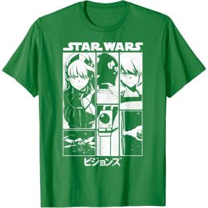 image:imageStar Wars Visions Simple Panel Poster TShirtKelly Green