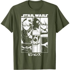image:imageStar Wars Visions Simple Panel Poster TShirtOlive Green