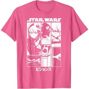 image:imageStar Wars Visions Simple Panel Poster TShirtPink Heather