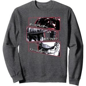 image:imageStar Wars Visions Stacked Panel Poster SweatshirtDark Heather Grey