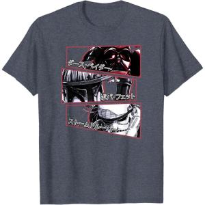 image:imageStar Wars Visions Stacked Panel Poster TShirtHeather Blue