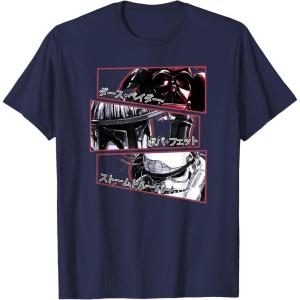 image:imageStar Wars Visions Stacked Panel Poster TShirtNavy Blue