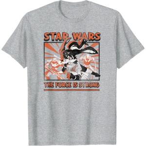 image:imageStar Wars Visions Strong Force Quote TShirtHeather Grey