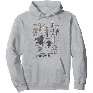 image:imageStar Wars Visions Textbook Character Poster Pullover HoodieHeather Grey