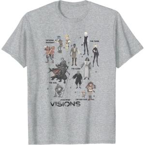 image:imageStar Wars Visions Textbook Character Poster TShirtHeather Grey