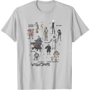image:imageStar Wars Visions Textbook Character Poster TShirtSilver Grey