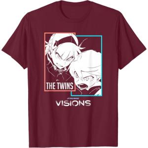 image:imageStar Wars Visions The Twins Box Up TShirtBurgundy