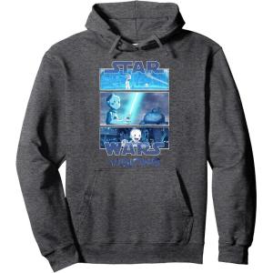 image:imageStar Wars Visions Tri Panel Logo Pullover HoodieDark Heather Grey