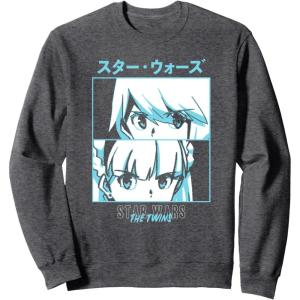 image:imageStar Wars Visions Twins Stacked Panels SweatshirtDark Heather Grey