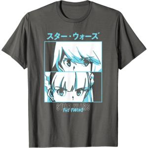 image:imageStar Wars Visions Twins Stacked Panels TShirtAsphalt Grey