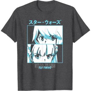 image:imageStar Wars Visions Twins Stacked Panels TShirtDark Heather Grey