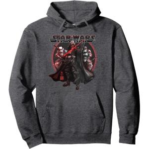 image:imageStar Wars Visions Vader And Troopers Poster Pullover HoodieDark Heather Grey