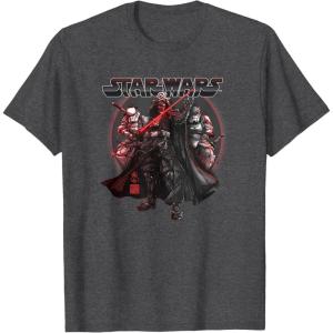 image:imageStar Wars Visions Vader And Troopers Poster TShirtDark Heather Grey