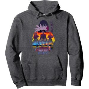 image:imageStar Wars Visions Village Bride Reach Poster Pullover HoodieDark Heather Grey