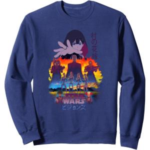 image:imageStar Wars Visions Village Bride Reach Poster SweatshirtNavy Blue