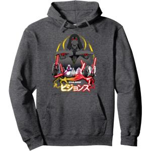 image:imageStar Wars Visions Villain Group Poster Pullover HoodieDark Heather Grey
