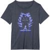 image:imageStar Wars Ahsoka Fighting Pose Montral Silhouette TShirtHeather Blue