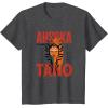 image:imageStar Wars Ahsoka Jedi Warrior Face Outline Portrait TShirtDark Heather Grey
