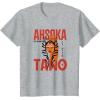 image:imageStar Wars Ahsoka Jedi Warrior Face Outline Portrait TShirtHeather Grey