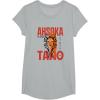 image:imageStar Wars Ahsoka Jedi Warrior Face Outline Portrait TShirtHeather Grey