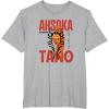 image:imageStar Wars Ahsoka Jedi Warrior Face Outline Portrait TShirtHeather Grey